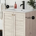 thumbnail image 3 of Bron 24" Freestanding Bathroom Vanity in White Oak with Sink Top, 3 of 11