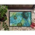 thumbnail image 3 of Carolines Treasures 8952MAT Abstract In Teal Flowers Indoor & Outdoor Mat- 18 x 27 in., 3 of 4