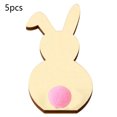 thumbnail image 3 of Conejo Piezas de madera Decoraciones de Pascua Scrapbooking Artesanía Regalos de aniversario Accesorios de cumpleaños Kits de bricolaje para adultos 5 piezas Eigraketly  HA011604-01, 3 of 7