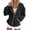 Black, variant on Zip Up Hoodie Women Lightweight Jacket Oversized Sweatshirt Solid Color Fall Clothes Long Sleeve Loose Fit Y2K Tops
