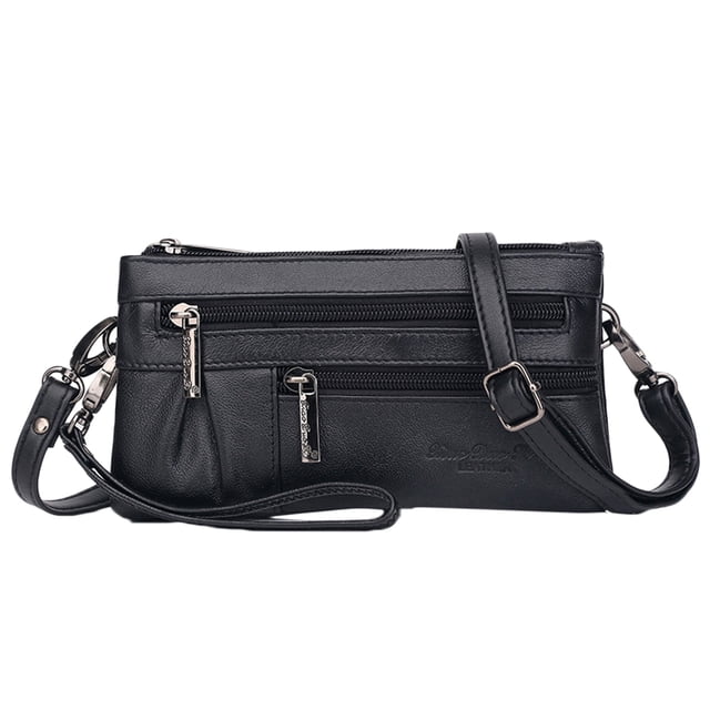Mini bolso de hombro de moda para mujer, tipo sobre, para fiesta de graduación o boda (negro)