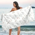 thumbnail image 6 of Coolnut Cute Cartoon Cat Beach Towel Super Soft Microfiber Sand Free Beach Towels, Oversized Camping Pool Towel, Lightweight, Breathable & Quick Dry Towels, 31x71in Washcloth Gift, 6 of 7