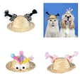 thumbnail image 2 of BQBQERT Straw Hat for Cats Dogs 2PCS Festival Pet Straw Hat Lovely Tiny Hat Outdoor Camping Hat Headwear for Bichon, 2 of 16
