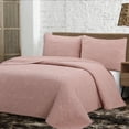 thumbnail image 2 of Copper Grove  Banff 3-piece Cotton Quilt Set Misty Rose Queen, Full - Queen 3 Piece, 2 of 5