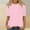 Pink, variant on Aobny Basic Women's Streetwear T-Shirt Pink Going Out Clothes Flowy Crew Neck Half Sleeve Ladies Shirts