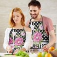 thumbnail image 5 of Pioneer Flower Floral Print Pattern Apron-Garden Aprons for Women with Pockets-Cotton Linen Waterproof Kitchen Cooking Gardening Aprons Adjustable for Kitchen,Cooking,BBQ and Salon 33x27 Inch, 5 of 7