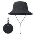 thumbnail image 2 of Mens Quick Dry Foldable Sun Hat Lightweight Fisherman Hat for Cycling Hiking & Outdoor Sports by Gbobgt Black One Size, 2 of 6