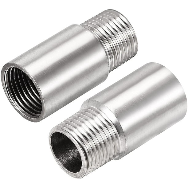 Shower Head Extension Arm Stainless Steel 1/2PT Male to 1/2PT Female Thread 50mm Length Cast