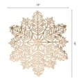 thumbnail image 6 of Set of 6 Snowflake Shape Placemats, Kitchen Table Mat, Seasonal Holiday Christmas Place Mats for Party Dining Table Gold 15inch, 6 of 6