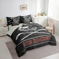 thumbnail image 3 of Manfei Boys Ice Hockey 7-Piece Twin Bedding Sets,Sport Theme Bedding Comforter Set,Red White Gray Sheet Sets For Boys,Ultra Soft Bedroom Decorative Reversible, 3 of 8