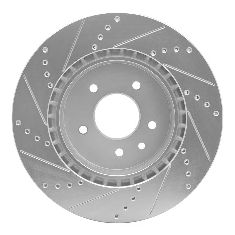 Dynamic Friction Company 631-20017R DFC Brake Rotor - Drilled And Slotted - Silver