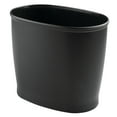 thumbnail image 5 of iDesign Small Oval Plastic Bathroom Trash Can, 12'' x 8'' x 10'', Matte Black, 5 of 5