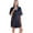 Black, variant on WBQ Women's Soft Nightgown Silk Satin Long Short Sleeve Nightshirt Sexy V-neck Sleepshirts Button Down Boyfriend Sleepwear Pajama Top, S-2XL