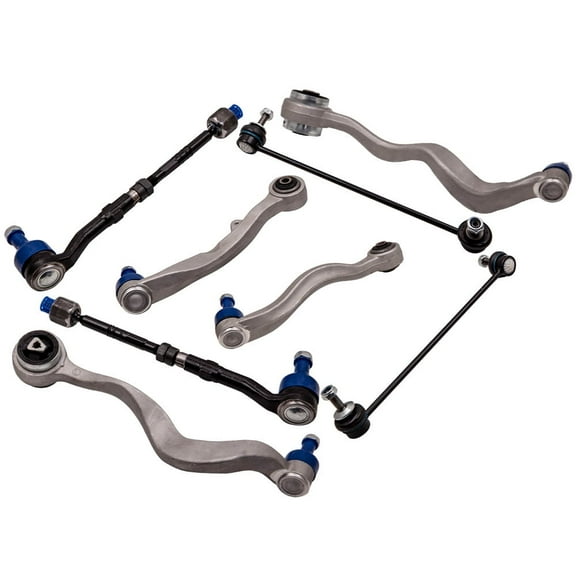 maXpeedingrods 8Pc Suspension Kit for BMW 5 Series E60 E61 2003-2010 2WD, Front Lower Control Arms Kit w/Ball Joint Sway Bar Links Tie Rods