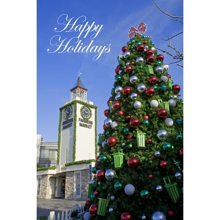 Christmas Tree at the Farmers Market Los Angeles California USA Poster (Best Farmers Market Los Angeles)