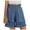 tgd34-Blue, variant on Women'S Casual Elastic Waist Lounge Shorts Comfy Stretch Lace Trim Summer Beach Linen Ruffle Shorts Black M