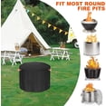 thumbnail image 3 of CZCPP-housse de Foyer pour Solo Stove Ranger 18 Pouces Housses de Foyer Rondes Extérieur, 600 Anti-Uv & Imperméable Sans Fumée, pour Foyers à Gaz/table/bol (Ranger - 18”x 15”), 3 of 4