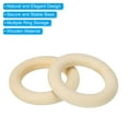 thumbnail image 4 of Unique Bargains 45mm Unfinished Wooden Rings, 20 Pack Natural Solid Circle Rings DIY Craft Unfinished Wooden Rings, Wood Color, 4 of 8
