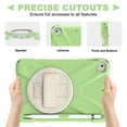 thumbnail image 6 of Allytech iPad Mini 5 Case Kids, iPad mini 4 Case with Screen Protector, Heavy Duty Protection Rugged Kids Friendly Shockproof Kickstand Pencil Holder Cover for Apple iPad mini 4/ mini 5,Matchagreen, 6 of 9