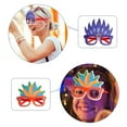 thumbnail image 3 of VONKY DIY Plume Eyeglasses Frame Carnival Theme Parties Decorative Eyewear Blue green 1Set, 3 of 6