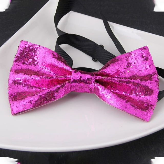 Under $10 Tie Pink Mens Banquet Performance English Color Adjustable Bow Bow Tie