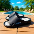 thumbnail image 4 of Willtoo Couple’s Non-Slip Bathroom Slippers Summer Beach Slide Sandals Massage Comfortable Casual Footwear For Women Men, 4 of 4