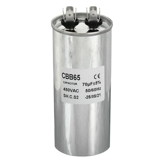 Uxcell CBB65 70uF Run Capacitor,70mfd 1Pcs AC 450V Aluminum Case with 2 Terminal