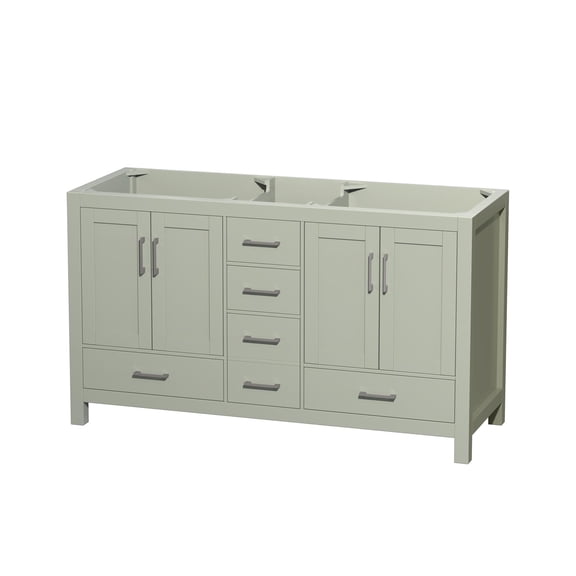 Wyndham Collection WCS141460DLGCXSXXMXX Sheffield 59" Double Freestanding Hardwood Vanity