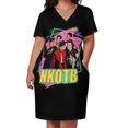 thumbnail image 3 of Vestido holgado con bolsillos de banda clásica de música NKóTB Vestido de noche para mujer 2025 Vestido largo para mujer 2025 Noche de fiesta, 3 of 7