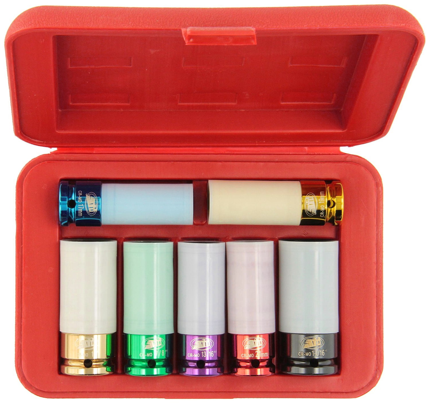 ATD Tools 4357 7 Pc. SAE/Metric Protective Impact Socket Set ATD-4357
