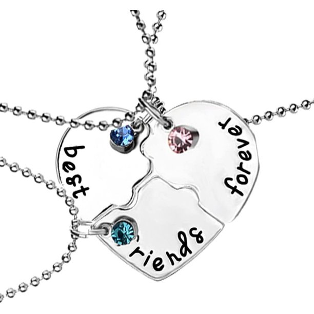 GHSDFBB BFF Necklace for 3 Girls Best Friend Necklaces for Women BFF