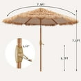 thumbnail image 2 of Autlaycil 7.5 ft Hula Thatched Tiki Patio Beach Umbrell,Patio Umbrella, Outdoor, Beach-Yellow, 2 of 7