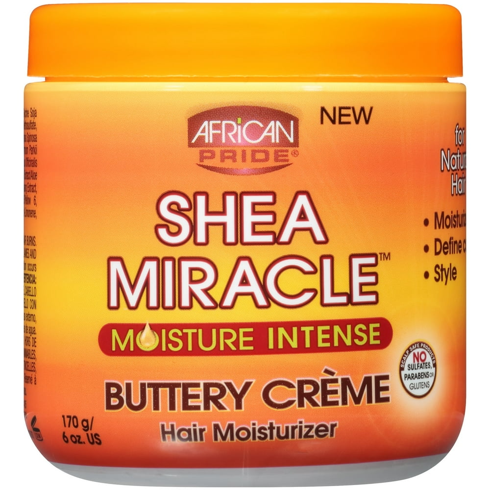 African Pride Shea Miracle Moisture Intense Buttery Leave In Cream Hair