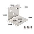 thumbnail image 2 of 12 piezas (32 * 32 * 38 mm) Soporte de ángulo recto Soportes de esquina de 90 grados de acero inoxidable Placas de soporte Fijación de unión de madera Tornillos de soporte de conector L de 6 orificios Rojo Verde, 2 of 5