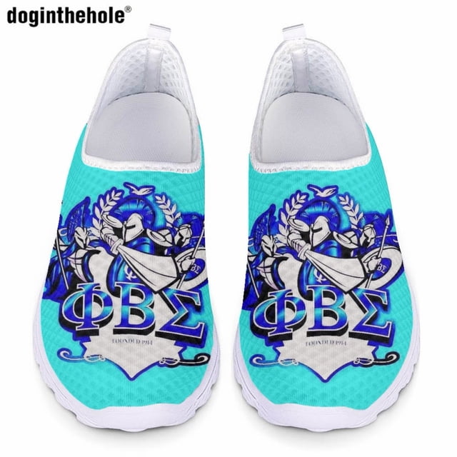 Zapatillas de deporte informales de verano para mujer de Doginthehole, zapatos planos con diseño de hermandad Zeta Phi Beta a la moda, zapatos de malla transpirables para enfermería