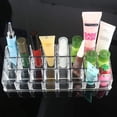 thumbnail image 5 of Organizador de maquillaje acrílico transparente de 24 compartimentos para guardar pinceles y botellas de brillo y lápiz labial de primera calidad, 5 of 5