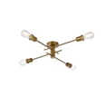 thumbnail image 3 of Xavier 4 lights flush mount in brass, 3 of 7