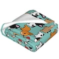 thumbnail image 2 of Cauagu Cute French Bulldog Pattern Flannel Bed Blankets,Fleece Blanket Comfortable Air Conditioning Blanket for Sofa Bed Travel Couch & Living Room -50"x40", 2 of 8