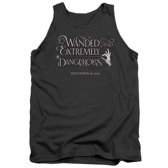 Trevco Sportswear WB216-TK-5 Fantastic Beasts Wanded Adult Tank Top, Charcoal - 2X