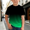 thumbnail image 2 of RMGVDSD Boys Summer Tops Gradient Color T Shirts For Kids Short Sleeve Crewneck Tees Graphic T-Shirts School Fashion Tshirts 6-7 Years, 2 of 6