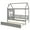 Grey, variant on Gymax Twin Size House Bed with Trundle Wooden Platform Bed w/ Roof Chimney & Window White