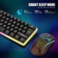 thumbnail image 3 of RedThunder 60% Wireless Gaming Keyboard & Mouse Combo with Rechargeable Battery, Ultra-Compact Small RGB Mechanical Feel Keyboard, Ergonomic Lightwei, 3 of 7
