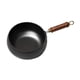 thumbnail image 5 of Sartén de hierro para hervir con mango de madera, utensilios de cocina de inducción, fondo plano chino 20 centímetros, 5 of 9