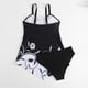 thumbnail image 5 of Traje de baño de 2 piezas para mujer, trajes de baño para mujer, traje de baño dividido con falda bikini de estampado grande para mujer, traje de baño dividido de poliéster para mujer, 5 of 5