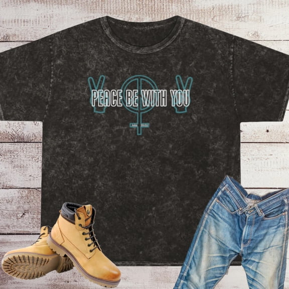 Unisex Mineral Wash T-Shirt, Bible Verse T-Shirt, Regular Fit Crewneck, Faith Shirt