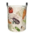 thumbnail image 2 of Goofa Cute Vegetables Printed Circular Hamper,Laundry Basket with Handles,Storage Baskets Foldable,Large Capacity Laundry Hamper-Small, 2 of 8