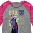 thumbnail image 3 of Disney Princess - Evil Queen - Toddler & Youth Girls Raglan Graphic T-Shirt, 3 of 4