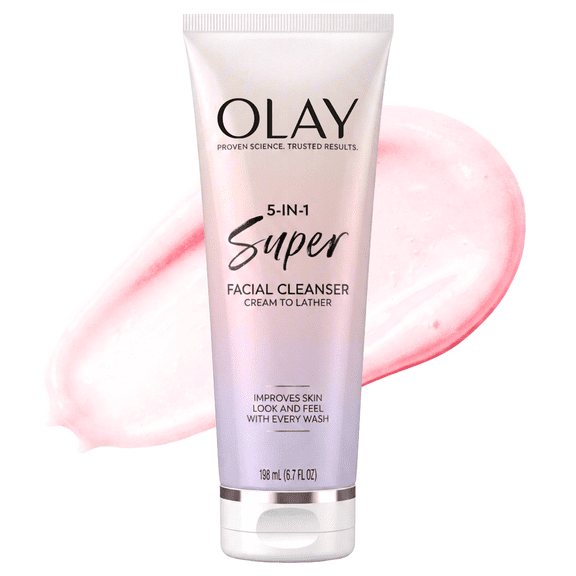 Olay Face Wash, Super Facial Cleanser, Deep Clean & Hydrating for All Skin Types, 6.7fl oz
