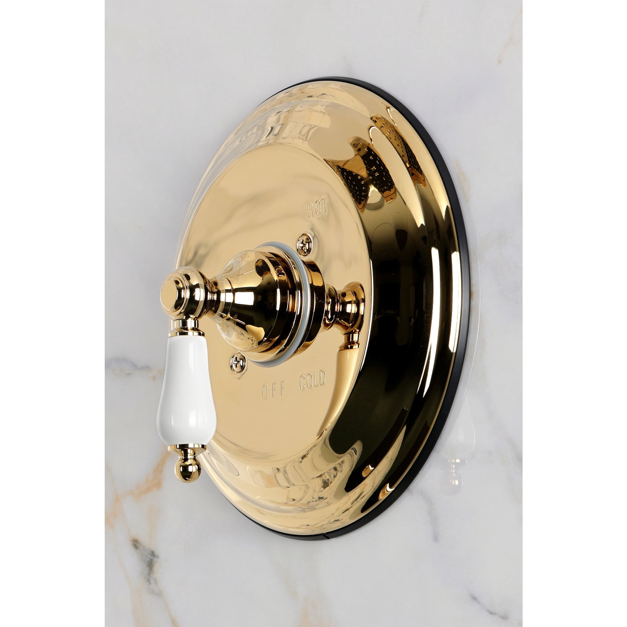 Kingston KB3632PLE Restoration Single-Handle Pressure Balanced Shower Valve and Trim Set - Valve Included in Polished Brass