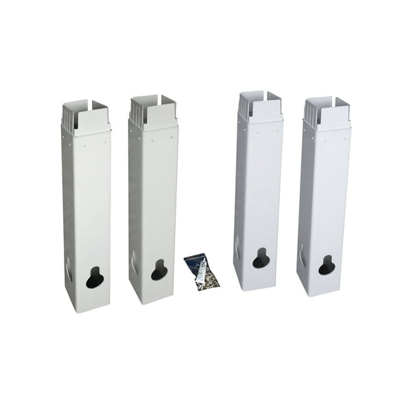 Vita Classic Arbor Post Extension Kit, Installation Accessory, White Vinyl, VA80240